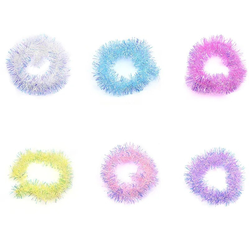 2M 3cm/5cm Rainbow Color Foil Foil Rattan Tinsel Streamer Χριστουγεννιάτικο Δέντρο Κρεμαστό Γιρλάντα Χριστουγεννιάτικο Δέντρο Στολίδια Προμήθειες Διακόσμηση