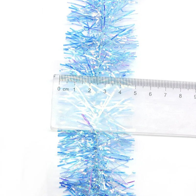 2M 3cm/5cm Rainbow Color Foil Foil Rattan Tinsel Streamer Χριστουγεννιάτικο Δέντρο Κρεμαστό Γιρλάντα Χριστουγεννιάτικο Δέντρο Στολίδια Προμήθειες Διακόσμηση