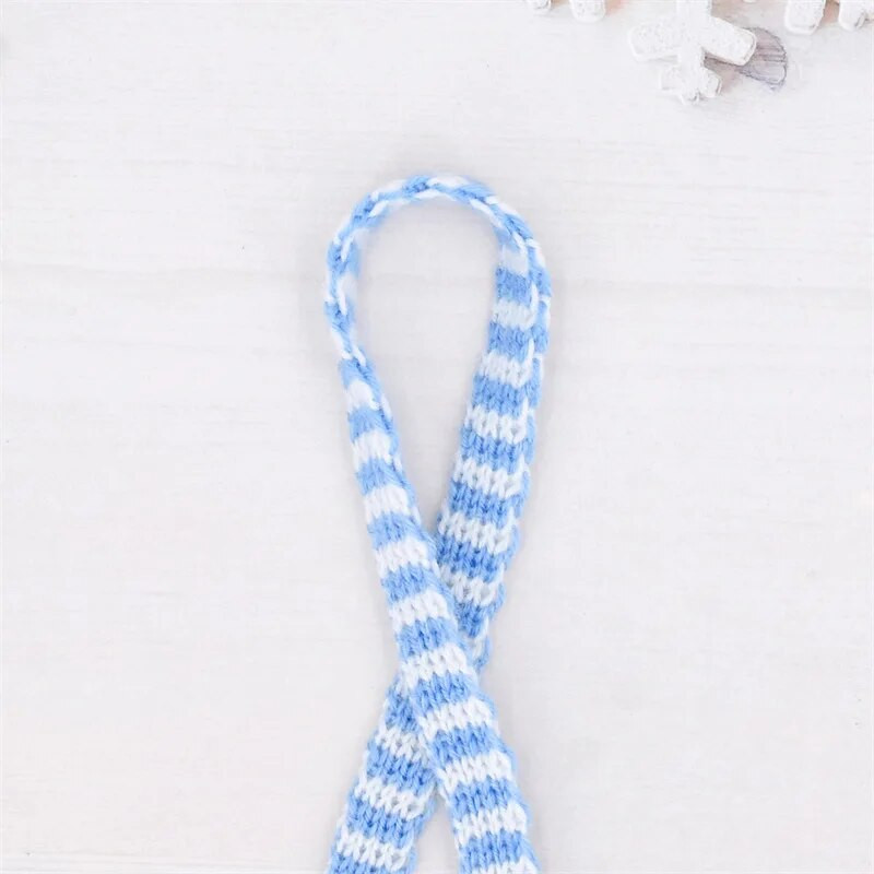 3M Χριστουγεννιάτικη κόκκινη πράσινη πολυεστερική κορδέλα πλεξίματος για μίνι κούκλα κασκόλ DIY Crafts Χριστουγεννιάτικο δέντρο μπουκάλι κρασιού Διακόσμηση συσκευασίας δώρου