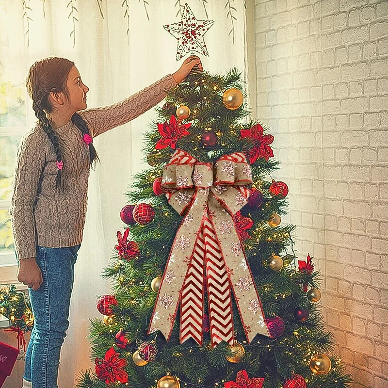 53 cm didelis kalėdinis lankelis Kalėdų eglutės kabantys papuošalai „pasidaryk pats“ vainikas Linksmų Kalėdų papuošimai namams Naujųjų metų lininis lankelis