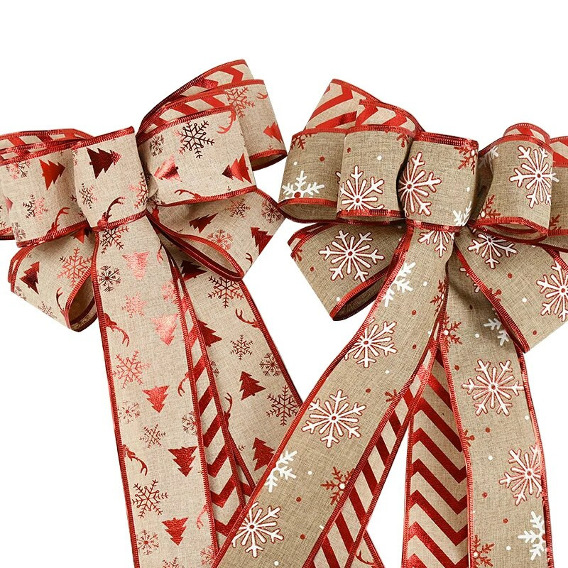 53 cm didelis kalėdinis lankelis Kalėdų eglutės kabantys papuošalai „pasidaryk pats“ vainikas Linksmų Kalėdų papuošimai namams Naujųjų metų lininis lankelis