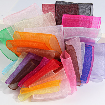 27 Colors Choose (10 Meters/Lot) 3/4``(20mm) Broadside Organza Ribbons Wholesale Gift Wrapping Decoration Ribbons