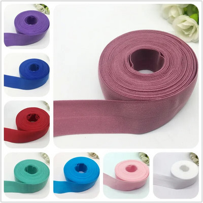 5 jardi/partii 25 mm elastne riba volditud üle spandex elastne pael pitsiääre vöörihma õmblemiseks rõivatarvikud