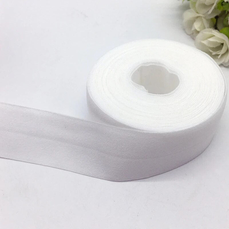 5 jardi/partii 25 mm elastne riba volditud üle spandex elastne pael pitsiääre vöörihma õmblemiseks rõivatarvikud