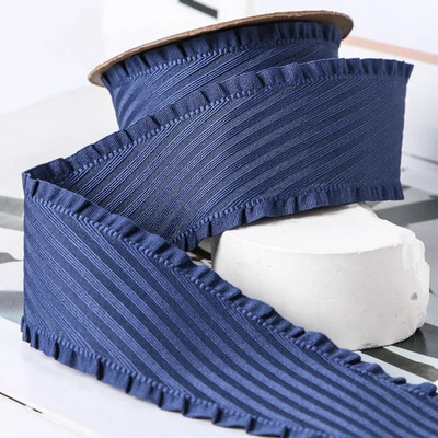 5 Yards Falbala Ruffled Κορδέλα Twill Κορδέλες με φύλλα Lotus 25/38mm Φιόγκοι για τα μαλλιά DIY Crafts Χειροποίητα αξεσουάρ YM2023030201