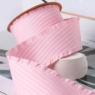 5 Yards Falbala Ruffled Κορδέλα Twill Κορδέλες με φύλλα Lotus 25/38mm Φιόγκοι για τα μαλλιά DIY Crafts Χειροποίητα αξεσουάρ YM2023030201