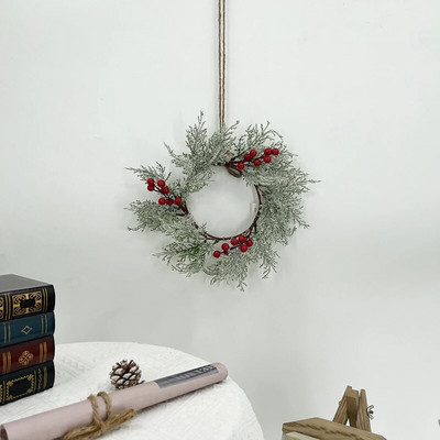 Jõulupärja esiukse aken, rippuv vanik Kunstlik pärg, jõulupuu kaunistused 2024 navidad jõulukaunistus