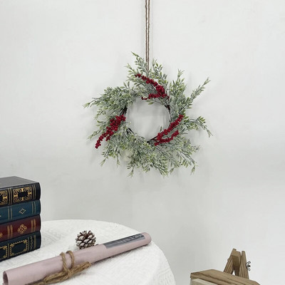 Jõulupärja esiukse aken, rippuv vanik Kunstlik pärg, jõulupuu kaunistused 2024 navidad jõulukaunistus