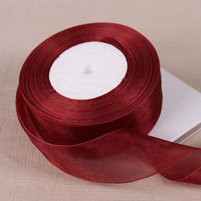 12 χιλιοστά 15 χιλιοστά 20 χιλιοστά 25 χιλιοστά 40 χιλιοστά 50 χιλιοστά Σκούρο πράσινο διάφανες κορδέλες οργάντζα DIY Crafts Ύφασμα Χριστουγεννιάτικη διακόσμηση πάρτι γενεθλίων γάμου