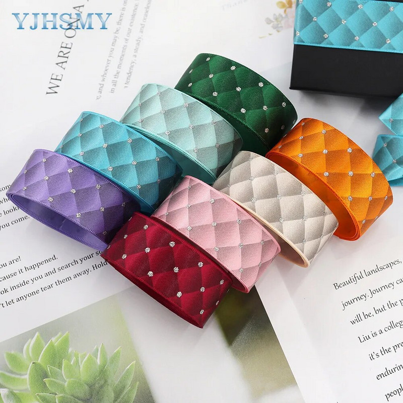 Πουά Glitter Κορδέλα Gingham Κορδέλα διπλής όψης σατέν κορδέλα 1'' x 5 Yd ,Χρήση καρό κορδέλα για συσκευασία δώρου,Διακόσμηση πάρτι