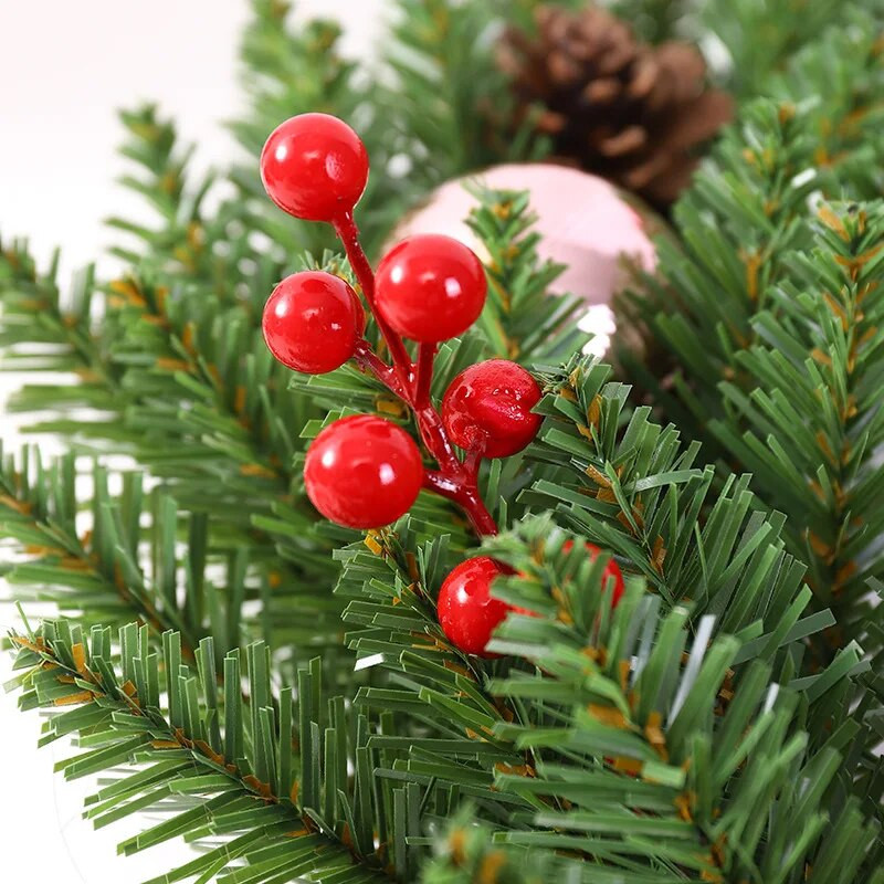 Κουκουνάρια από PVC Χριστουγεννιάτικο στεφάνι Παράθυρο Πόρτας Διακοσμητικά Πόρτας τοίχου 2023 Χριστουγεννιάτικη τεχνητή γιρλάντα στολίδι Guirnalda Navidad