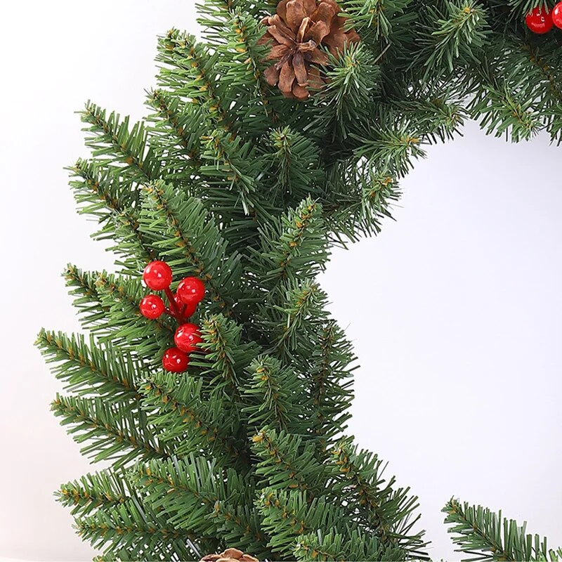 Κουκουνάρια από PVC Χριστουγεννιάτικο στεφάνι Παράθυρο Πόρτας Διακοσμητικά Πόρτας τοίχου 2023 Χριστουγεννιάτικη τεχνητή γιρλάντα στολίδι Guirnalda Navidad