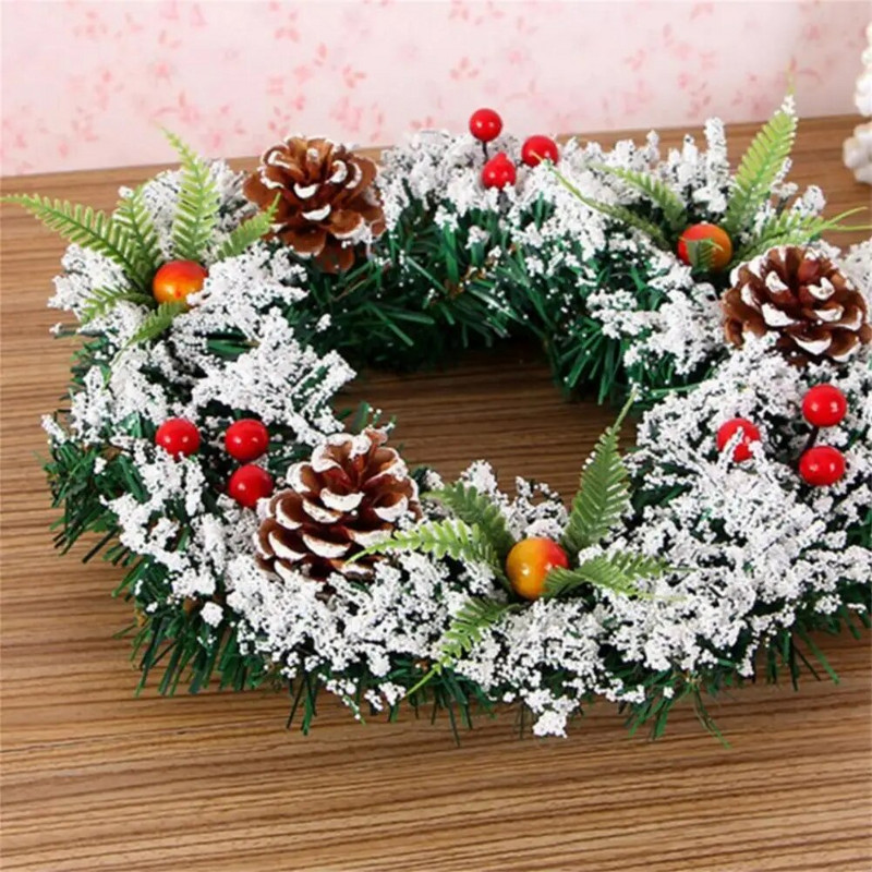 Εξαιρετική χριστουγεννιάτικη γιρλάντα φωτεινό χρώμα κρεμαστή στολίδι Βελτιώστε την ατμόσφαιρα στεφάνι πόρτας Διακόσμηση σπιτιού