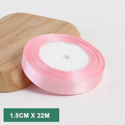 22M/Roll Silk Golden Satin Κορδέλες Διακόσμηση Συσκευασίας Δώρου Κουτί δώρου Κορδέλες DIY Handmade Supplies Κορδέλα