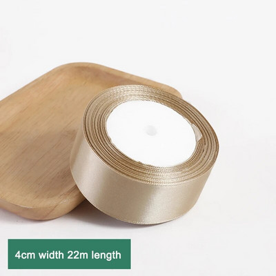 22M/Roll Silk Golden Satin Κορδέλες Διακόσμηση Συσκευασίας Δώρου Κουτί δώρου Κορδέλες DIY Handmade Supplies Κορδέλα