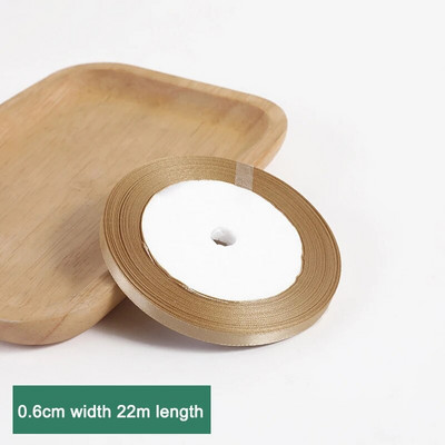 22M/Roll Silk Golden Satin Κορδέλες Διακόσμηση Συσκευασίας Δώρου Κουτί δώρου Κορδέλες DIY Handmade Supplies Κορδέλα