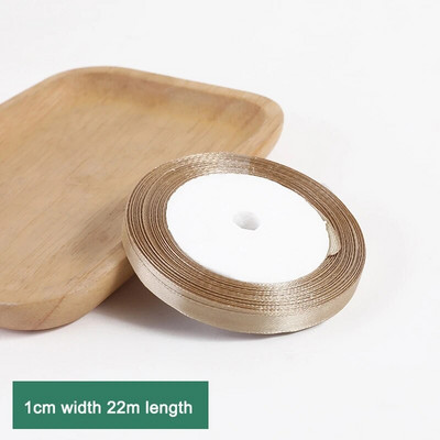 22M/Roll Silk Golden Satin Κορδέλες Διακόσμηση Συσκευασίας Δώρου Κουτί δώρου Κορδέλες DIY Handmade Supplies Κορδέλα