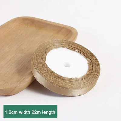 22M/Roll Silk Golden Satin Κορδέλες Διακόσμηση Συσκευασίας Δώρου Κουτί δώρου Κορδέλες DIY Handmade Supplies Κορδέλα
