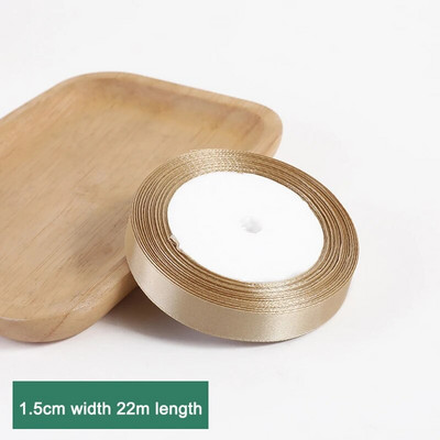 22M/Roll Silk Golden Satin Κορδέλες Διακόσμηση Συσκευασίας Δώρου Κουτί δώρου Κορδέλες DIY Handmade Supplies Κορδέλα