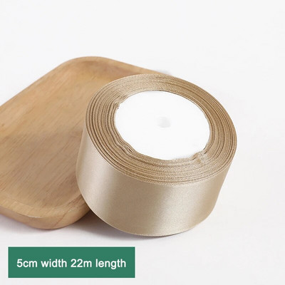 22M/Roll Silk Golden Satin Κορδέλες Διακόσμηση Συσκευασίας Δώρου Κουτί δώρου Κορδέλες DIY Handmade Supplies Κορδέλα