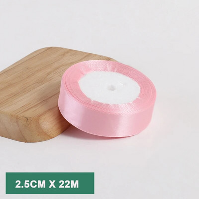 22M/Roll Silk Golden Satin Κορδέλες Διακόσμηση Συσκευασίας Δώρου Κουτί δώρου Κορδέλες DIY Handmade Supplies Κορδέλα