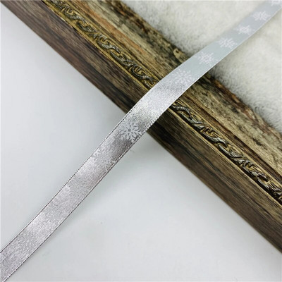 5 jardi/partii 15 mm pronksjas jõulupael, trükkimine Grosgrain lint käsitsi valmistatud vibu jõulukaunistuste jaoks. DIY kingituste pakkimine