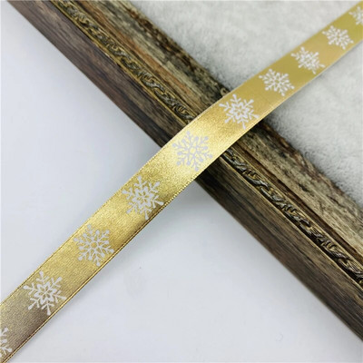 5 jardi/partii 15 mm pronksjas jõulupael, trükkimine Grosgrain lint käsitsi valmistatud vibu jõulukaunistuste jaoks. DIY kingituste pakkimine