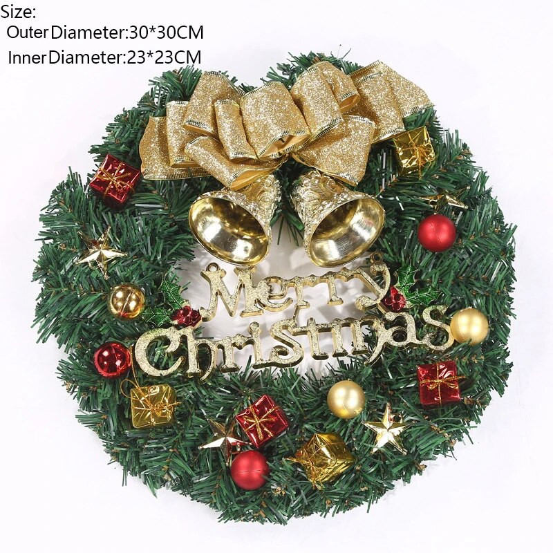 Coroană de toamnă pentru ușă, Crăciun, decorație de Halloween, dovleac, fructe de pădure, con, coroană de artar, coroană artificială, material din ratan, acasă