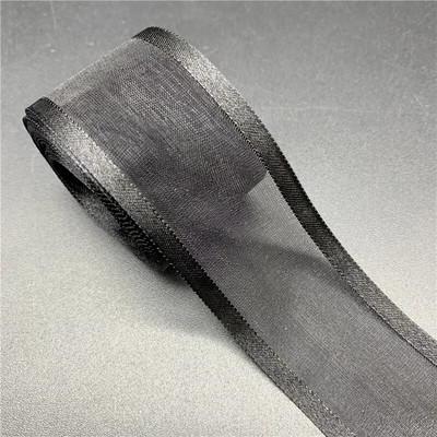 5 Yards/Παρτίδα 38mm Σατέν Edge Organza Κορδέλα Φιόγκος Μαλλιά Γάμος Χριστουγεννιάτικη Διακόσμηση Χειροτεχνία με δαντέλα