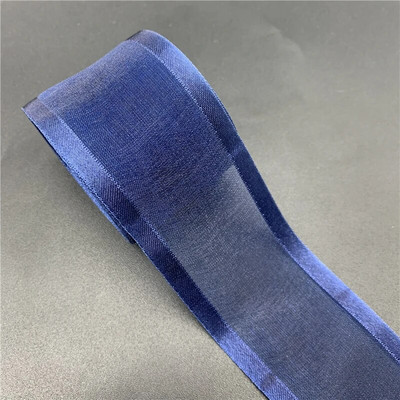 5 Yards/Παρτίδα 38mm Σατέν Edge Organza Κορδέλα Φιόγκος Μαλλιά Γάμος Χριστουγεννιάτικη Διακόσμηση Χειροτεχνία με δαντέλα