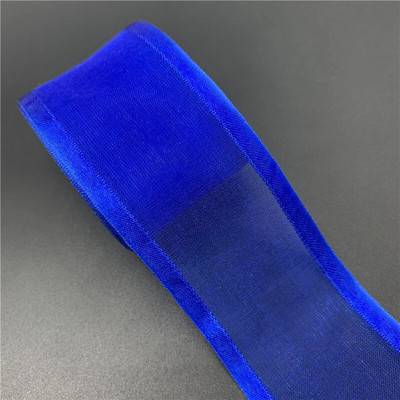 5 Yards/Παρτίδα 38mm Σατέν Edge Organza Κορδέλα Φιόγκος Μαλλιά Γάμος Χριστουγεννιάτικη Διακόσμηση Χειροτεχνία με δαντέλα