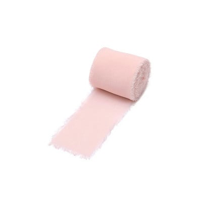 1 rolă de panglică de mătase șifon pentru decorarea nunții invitate 4cmx5M panglici roz trandafiri pentru buchete de mireasă Ambalare cadouri Decor de masă