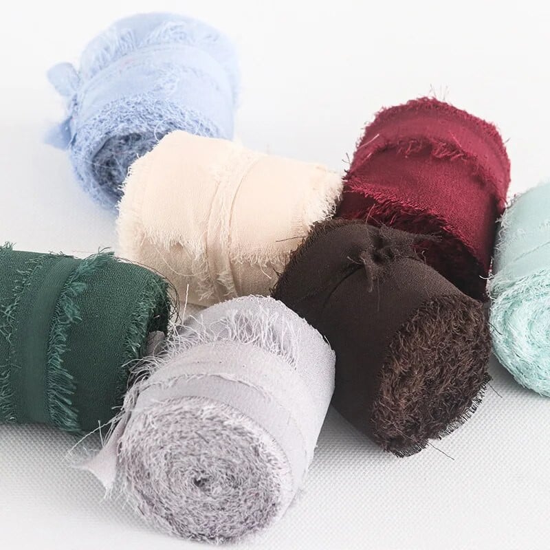 1 rolă de panglică de mătase șifon pentru decorarea nunții invitate 4cmx5M panglici roz trandafiri pentru buchete de mireasă Ambalare cadouri Decor de masă