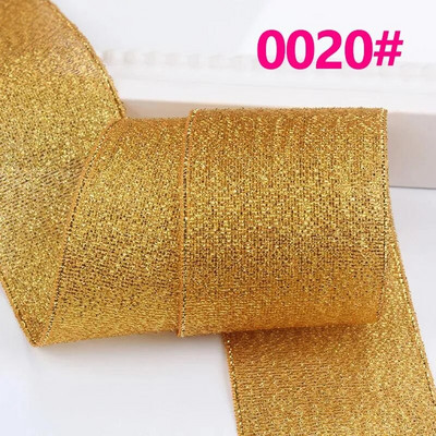 Κορδέλα 25 Yards/Roll Metallic Glitter Κορδέλα Χριστουγεννιάτικη Διακόσμηση Γάμου Φιόγκοι DIY Δώρο συσκευασίας Κρεμμύδι Κορδέλα 6/10/15/25/40MM