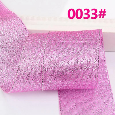 Κορδέλα 25 Yards/Roll Metallic Glitter Κορδέλα Χριστουγεννιάτικη Διακόσμηση Γάμου Φιόγκοι DIY Δώρο συσκευασίας Κρεμμύδι Κορδέλα 6/10/15/25/40MM