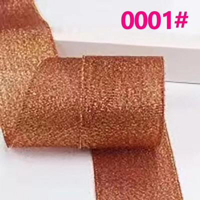 Κορδέλα 25 Yards/Roll Metallic Glitter Κορδέλα Χριστουγεννιάτικη Διακόσμηση Γάμου Φιόγκοι DIY Δώρο συσκευασίας Κρεμμύδι Κορδέλα 6/10/15/25/40MM