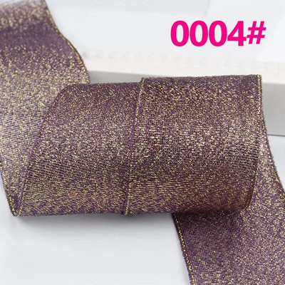 Κορδέλα 25 Yards/Roll Metallic Glitter Κορδέλα Χριστουγεννιάτικη Διακόσμηση Γάμου Φιόγκοι DIY Δώρο συσκευασίας Κρεμμύδι Κορδέλα 6/10/15/25/40MM