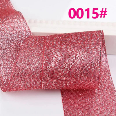 Κορδέλα 25 Yards/Roll Metallic Glitter Κορδέλα Χριστουγεννιάτικη Διακόσμηση Γάμου Φιόγκοι DIY Δώρο συσκευασίας Κρεμμύδι Κορδέλα 6/10/15/25/40MM