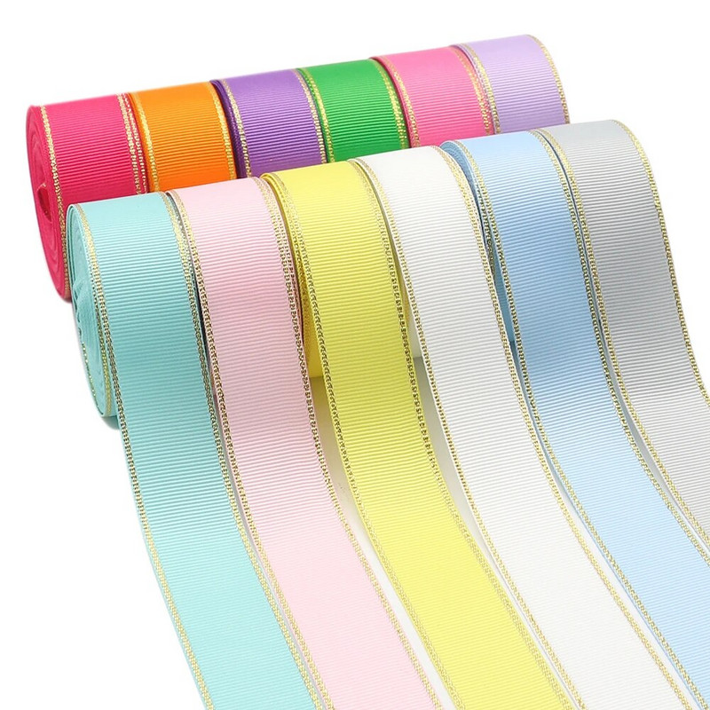 5 jardi 10 MM/25 MM/38 MM kuldse sädemega sädelev pael juuksepaelte jaoks / kingituste pakkimine. DIY käsitsi valmistatud materjalid Y19042101