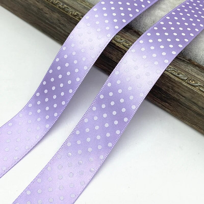 5 γιάρδες/παρτίδα 25mm κουκκίδες εκτύπωσης Πολυεστερική σατέν κορδέλα Διακόσμηση γαμήλιου πάρτι Συσκευασία δώρου Φιόγκοι μαλλιών DIY Χριστουγεννιάτικη κορδέλα