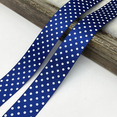 5 γιάρδες/παρτίδα 25mm κουκκίδες εκτύπωσης Πολυεστερική σατέν κορδέλα Διακόσμηση γαμήλιου πάρτι Συσκευασία δώρου Φιόγκοι μαλλιών DIY Χριστουγεννιάτικη κορδέλα