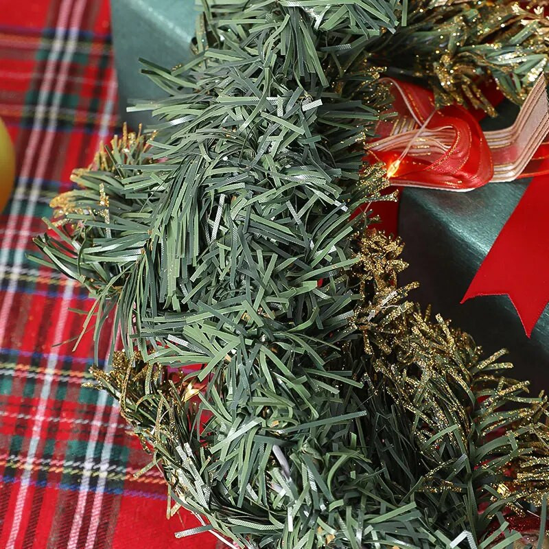 1vnt 35CM imituotas pušies adatų rutulinis LED žibintas Kalėdų vainikas Namai Viešbutis Baras Kavinė Helovino vakarėlio dekoravimas81008R14_LED