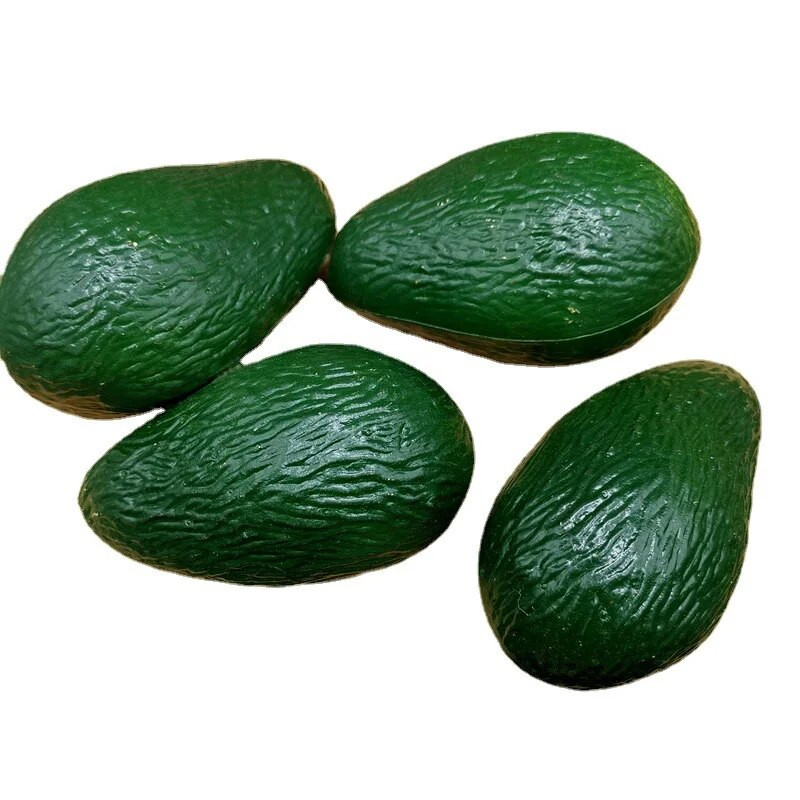 Model de avocado artificial de 5,7 x 9,5 cm Fructe false din plastic Produse alimentare pentru fotografie Recuzită pentru festivități și pentru petreceri