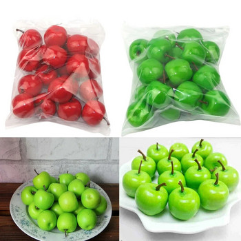 10/20 τεμ. Τεχνητά φρούτα ψεύτικα μήλα Πλαστικά διακοσμητικά φρούτα ψεύτικα φρούτα κόκκινα μήλα Lifelike Simulation For Kitchen Party