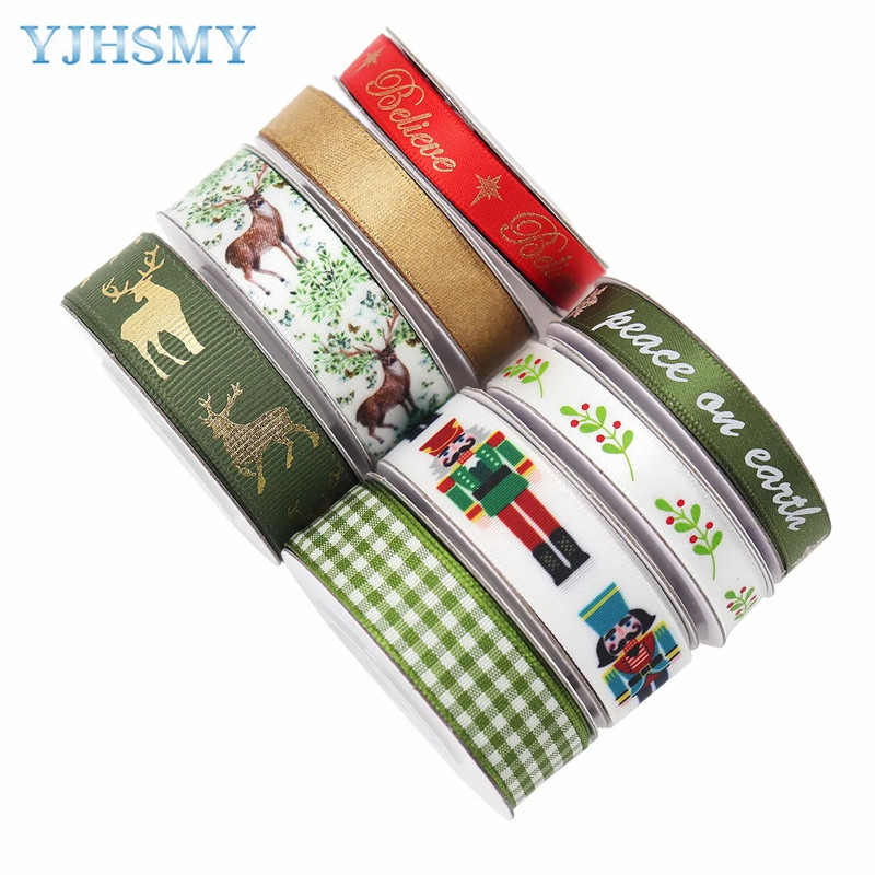 Χριστουγεννιάτικες κορδέλες για χειροτεχνία Καρυοθραύστης Κορδέλα Σατέν Κορδέλες Υφασμάτινες κορδέλες με μεταλλικές ανταύγειες & χριστουγεννιάτικο τελείωμα