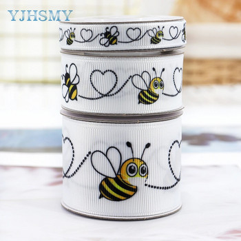 Bee Ribbon Bumble Baby Bee and Flower Κορδέλες, Λευκές Μαύρες και Κίτρινες Κορδέλες Grosgrain Χρήση για DIY Bow Baby Shower Party Decor