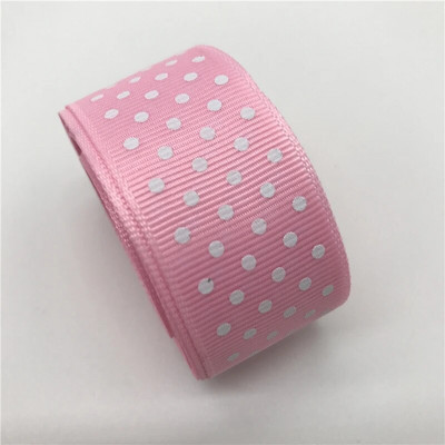 5 jardi 1-tolline 25 mm Grosgrain lindiga trükkimine täpiline juustele vibupeoks Jõulupulmakaunistus DIY kingituste pakkimine