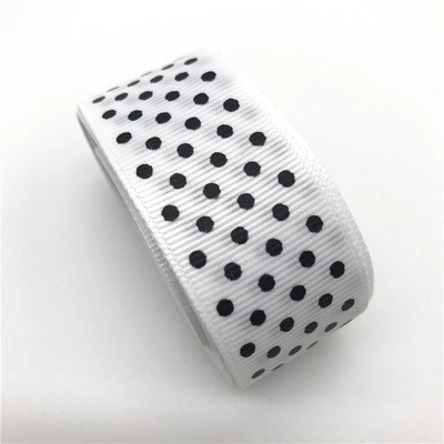 5 jardi 1-tolline 25 mm Grosgrain lindiga trükkimine täpiline juustele vibupeoks Jõulupulmakaunistus DIY kingituste pakkimine