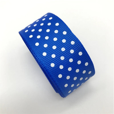 5 jardi 1-tolline 25 mm Grosgrain lindiga trükkimine täpiline juustele vibupeoks Jõulupulmakaunistus DIY kingituste pakkimine