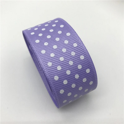 5 jardi 1-tolline 25 mm Grosgrain lindiga trükkimine täpiline juustele vibupeoks Jõulupulmakaunistus DIY kingituste pakkimine